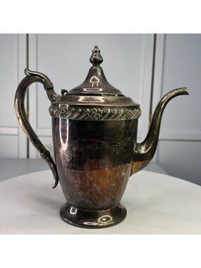 Vintage FB Rogers Silver Co Silverplate Coffee / Tea Pot Model 1501